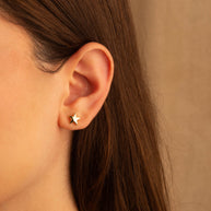 14K Gold Star Stud Earrings
