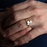 Gold Men's Classic Claddagh Ring (Available in Yellow/Rose/White Gold)