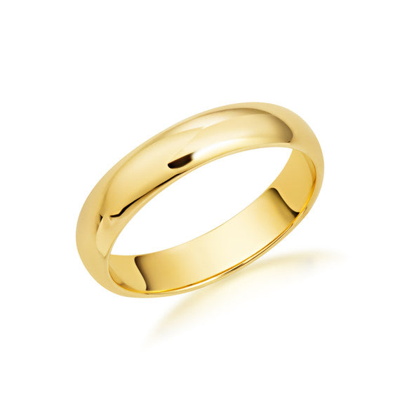 Solid Yellow Gold Classic Wedding Band Ring (Available in 2MM - 6MM)