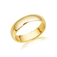 Solid Yellow Gold Classic Wedding Band Ring (Available in 2MM - 6MM)