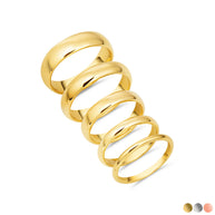 Solid Yellow Gold Classic Wedding Band Ring (Available in 2MM - 6MM)