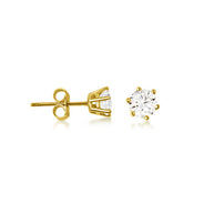 14K Yellow Gold Lab Grown Diamond Stud Earrings 0.7ct