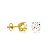 14K Yellow Gold Lab Grown Diamond Stud Earrings 2.5ct