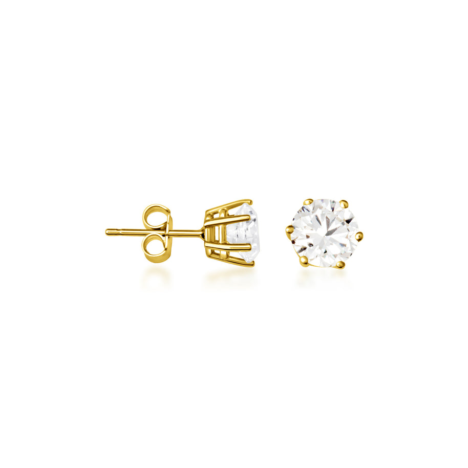 14K Yellow Gold Lab Grown Diamond Stud Earrings 1.68ct