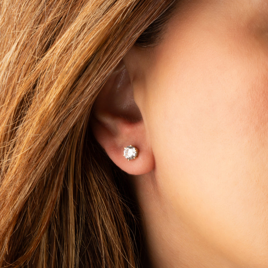 14K Yellow Gold Lab Grown Diamond Stud Earrings 1.68ct