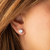 14K Yellow Gold Lab Grown Diamond Stud Earrings 2.5ct