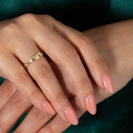 Gold Claddagh Heart Crown Ring (Available in Yellow and White)