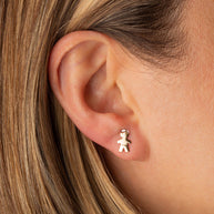 14K Yellow Gold Boy Stud Earrings