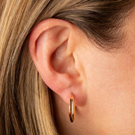 14K Yellow Gold Classic Hoop Earrings (Available in Small/Large)