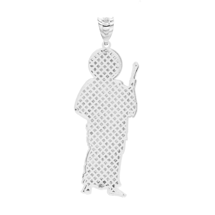 Silver Saint Jude Patron Saint of Hope (Medium 2") Pendant Necklace