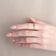 Gold Flower Daisy Band Ring (Available in Yellow/Rose/White Gold)