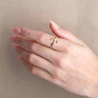 Solid Gold Nautical Anchor Band Ring (Available in Yellow/Rose/White Gold)