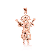 Gold Sacred Baby Jesus Divine Pendant Necklace (Available in Small/Medium/Large & Yellow/Rose/White Gold)