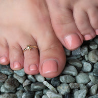 Gold Marine Sea Turtle Toe Ring (Available in Yellow/Rose/White Gold)