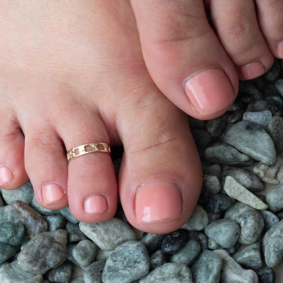 Yellow Gold Woman's Trendy Sexy Toe Ring