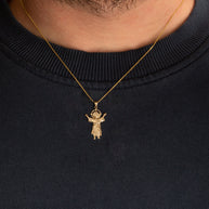 Gold Sacred Baby Jesus Divine Pendant Necklace (Available in Small/Medium/Large & Yellow/Rose/White Gold)