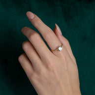 Gold Personalized Birthstone Rope Ring (Available in Yellow/Rose/White Gold)