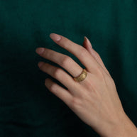 Gold Dragon Scales Textured Band Ring (Available in Yellow/Rose/White Gold)