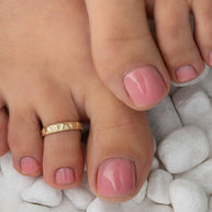 Gold Butterfly Sunflower Band Toe Ring (Available in Yellow/Rose/White Gold)