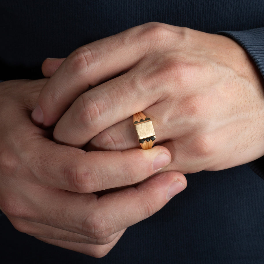 Yellow Gold Classic Signet Ring