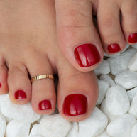 Gold Striped Toe Ring (Available in Yellow/Rose/White Gold)