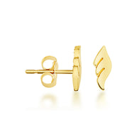 Yellow Gold Angel Wings Stud Earrings