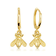 Yellow Gold Volleyball Sports Athletic Drop Huggie Hoop Earrings