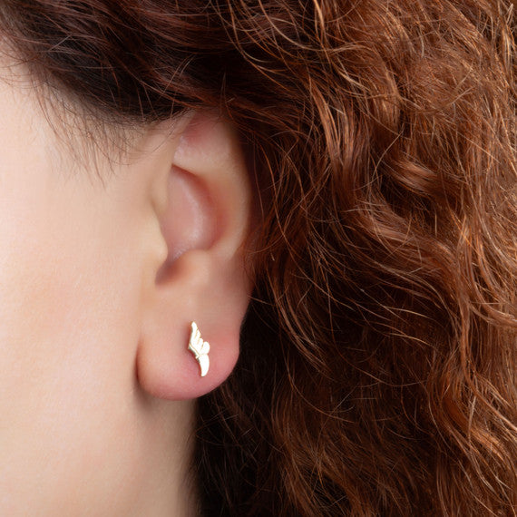 .925 Sterling Silver Achilles' Heel Stud Earrings