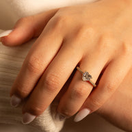 14k Gold Heart Cut Lab Grown Diamond Engagement Ring 1.13cts
