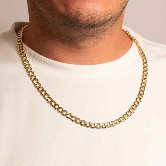 3.68mm Men’s Gold Miami Cuban Link Chain Necklace