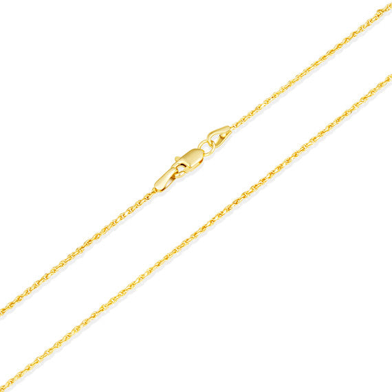 1mm Gold Rope Chain Necklace (Available in Yellow Gold, White Gold)