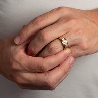 Gold Men's Lab Grown Diamond Wedding Band Engagement Ring (Available in Yellow/Rose/White Gold)