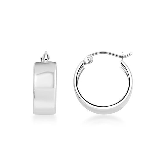 Wide Gold Hoop Earrings