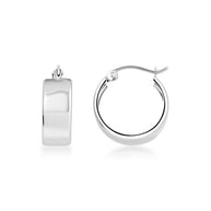 Wide Gold Hoop Earrings