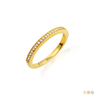 14K Gold Pave Set Lab Grown Diamond Wedding Band Ring (Available in Yellow/Rose/White Gold)