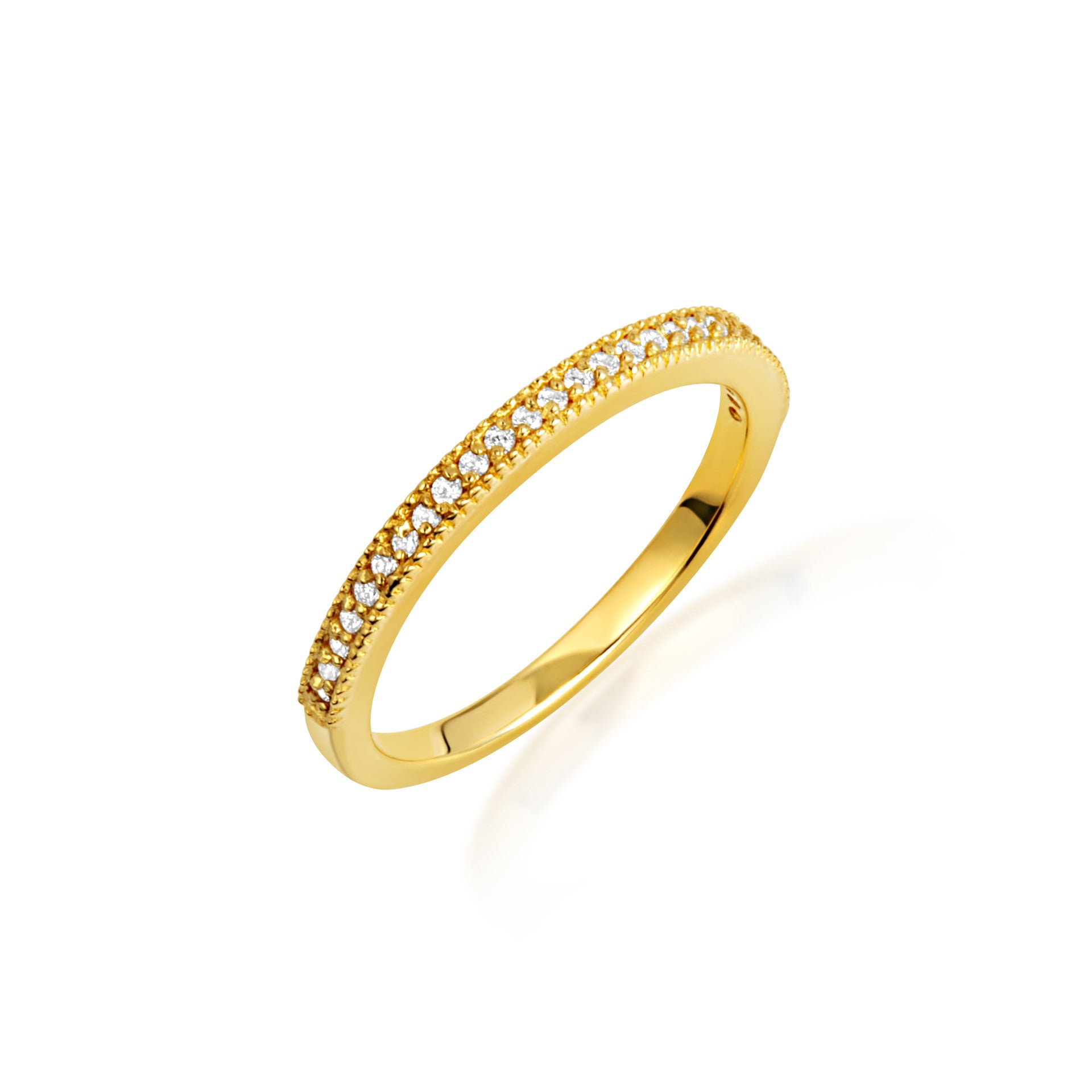 14K Gold Lab Grown Diamond Halo Wedding Band Ring Set (Available in Yellow/Rose/White Gold)