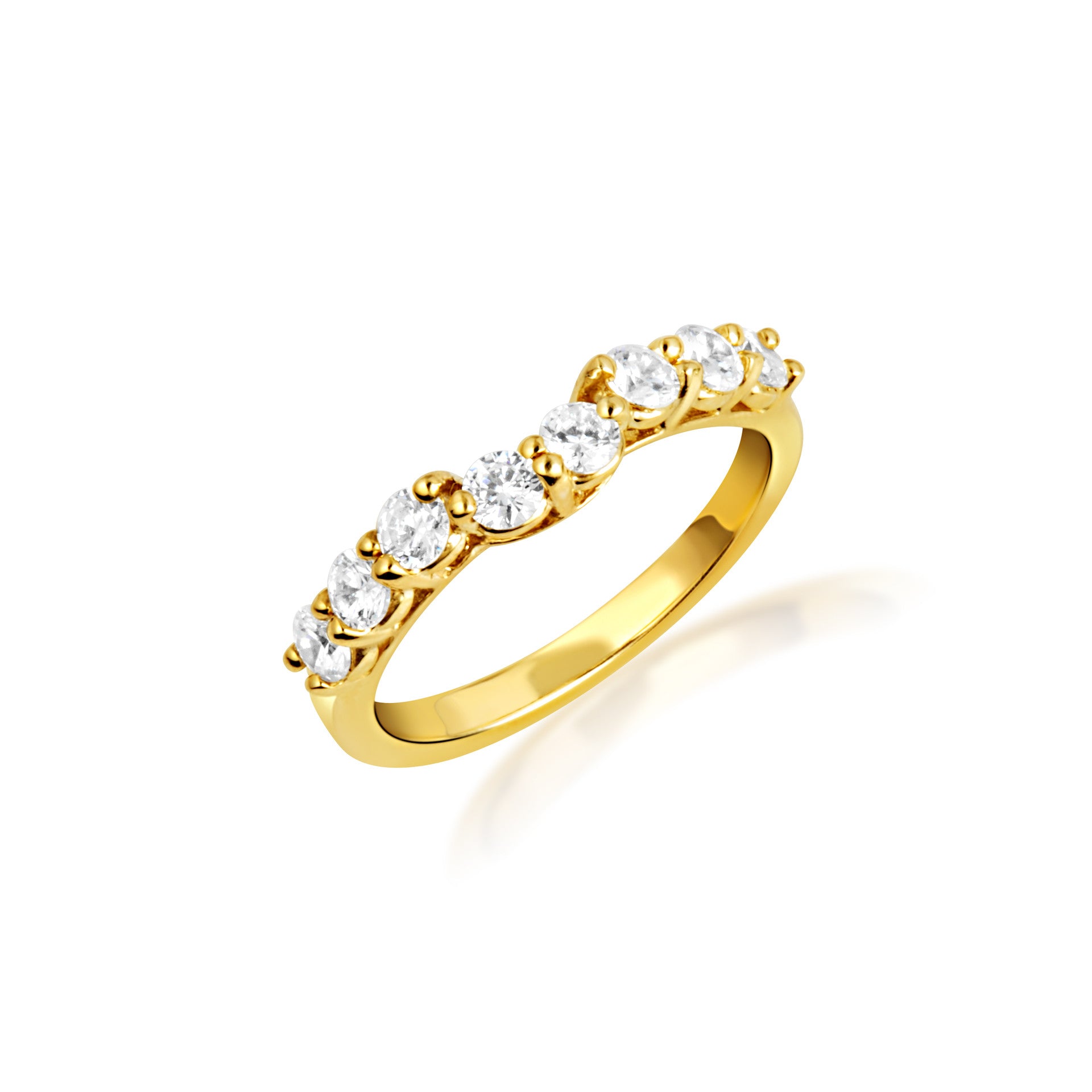 14K Gold Lab Grown Diamond Engagement Band Ring Set (Available in Yellow/Rose/White Gold)