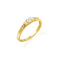 14K Gold Pave Lab Grown Triple Set Diamond Wedding Band Ring Set (Available in Yellow/Rose/White Gold)