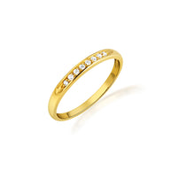 14K Gold Pave Lab Grown Triple Set Diamond Wedding Band Ring (Available in Yellow/Rose/White Gold)
