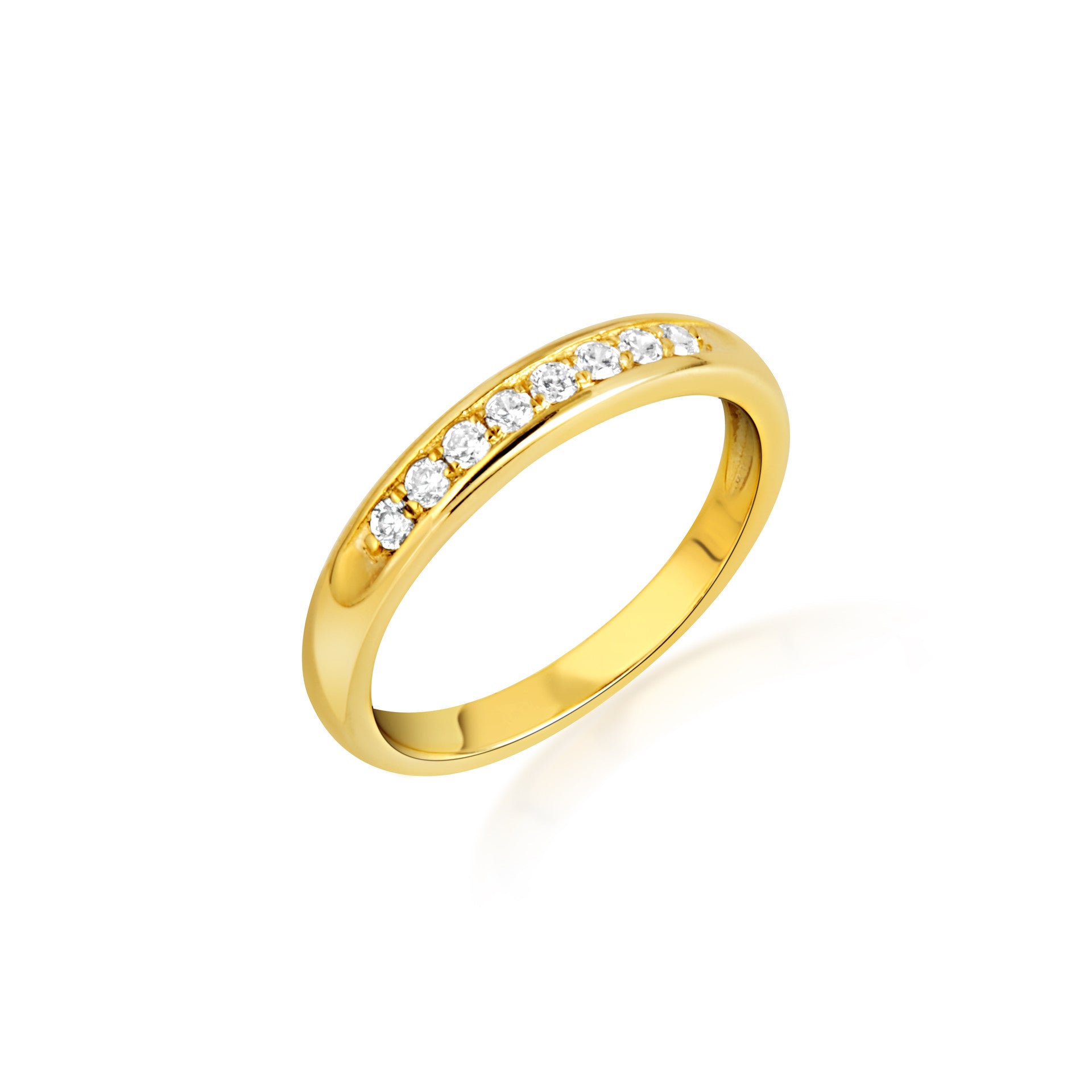 14K Gold Pave Lab Grown Triple Set Diamond Engagement Band Ring (Available in Yellow/Rose/White Gold)
