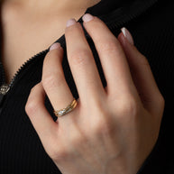 14K Gold Solitaire Lab Grown Triple Set Diamond Wedding Band Ring (Available in Yellow/Rose/White Gold)