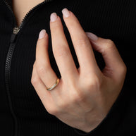 14K Gold Lab Grown Diamond Wedding Band Ring Set (Available in Yellow/Rose/White Gold)