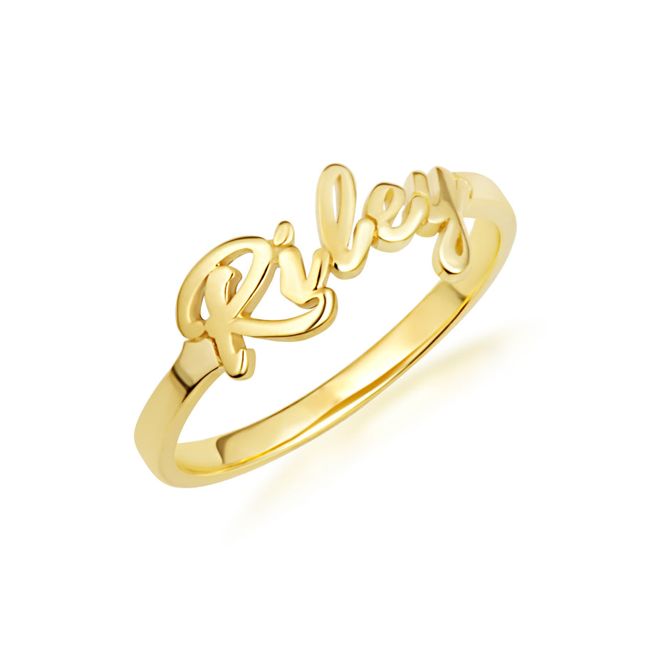 Gold Name Ring (Available in YellowGold , White Gold, Rose Gold)