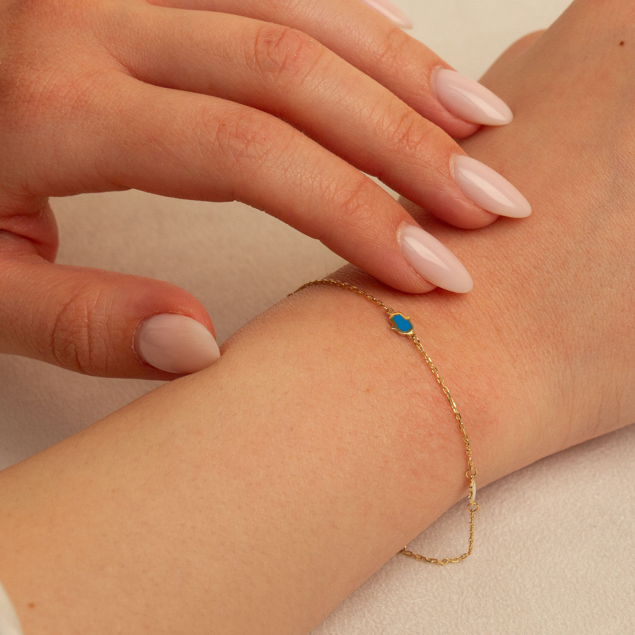 14K Gold Hamsa Bracelet