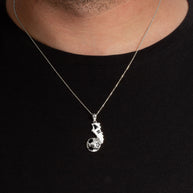 .925 Sterling Silver Enamel Soccer Ball Cleats Shoe Sports Pendant Necklace