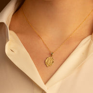 Gold Our Lady of San Juan de los Lagos Religious Pendant Necklace (Available in Yellow/Rose/White Gold)