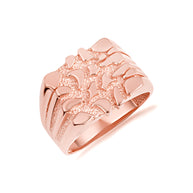 Gold Striped Nugget Ring (Available in Yellow/Rose/White Gold)