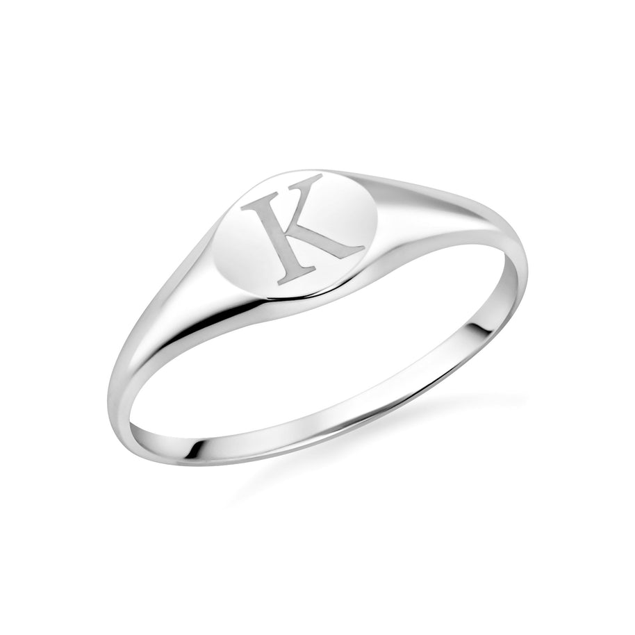 Initial Signet Ring in Silver