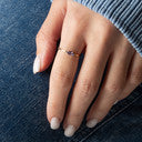 Gold Personalized Oval Gemstone Ring (Available in Yellow/Rose/White Gold)
