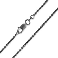 .925 Sterling Silver Lucky Horseshoe Oxidized Charm Pendant Necklace S/L